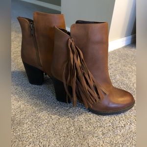 Steve Madden Woodstock Fringe Leather Booties